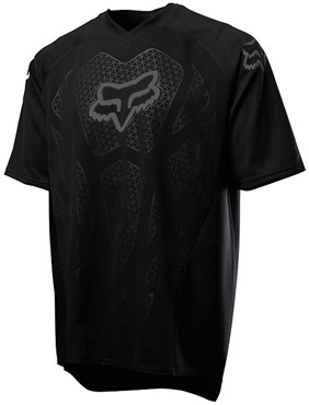 Fox Clothing Blackout Short Sleeve Mountain Bike Jersey at Tredz Bikes.